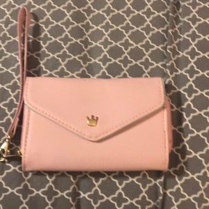 Cute pink wristlet wallet/ cell phone case